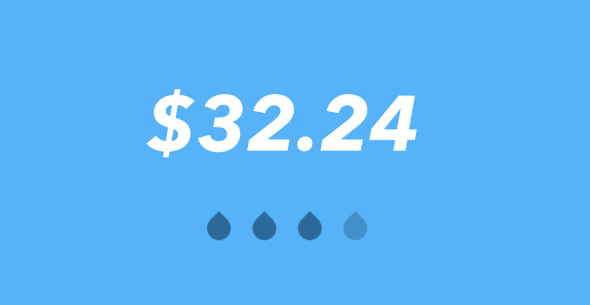 Price and hydration screenshot